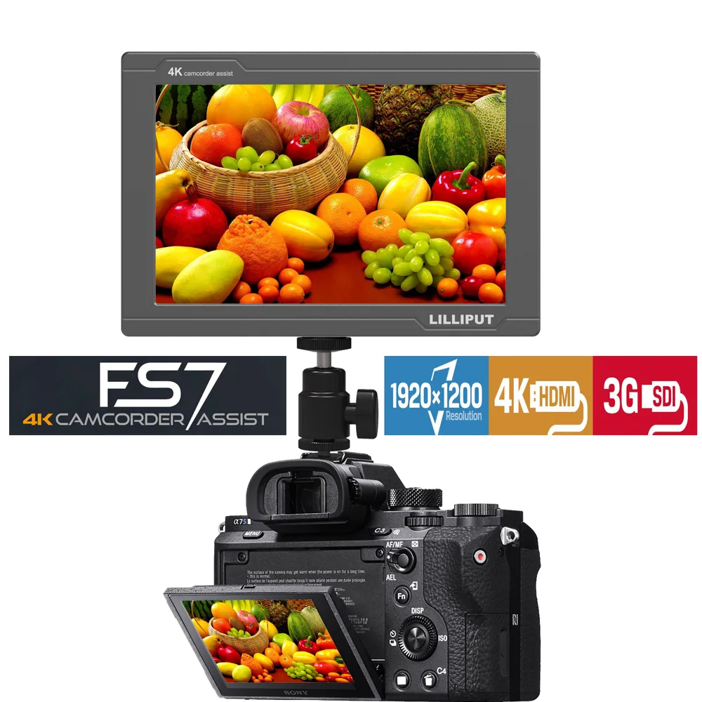 DIGITALFOTO DIGITALFOTO Lilliput FS7 7 inch 1920x1200 3G SDI 4K HDMI Field Monitor — product photo