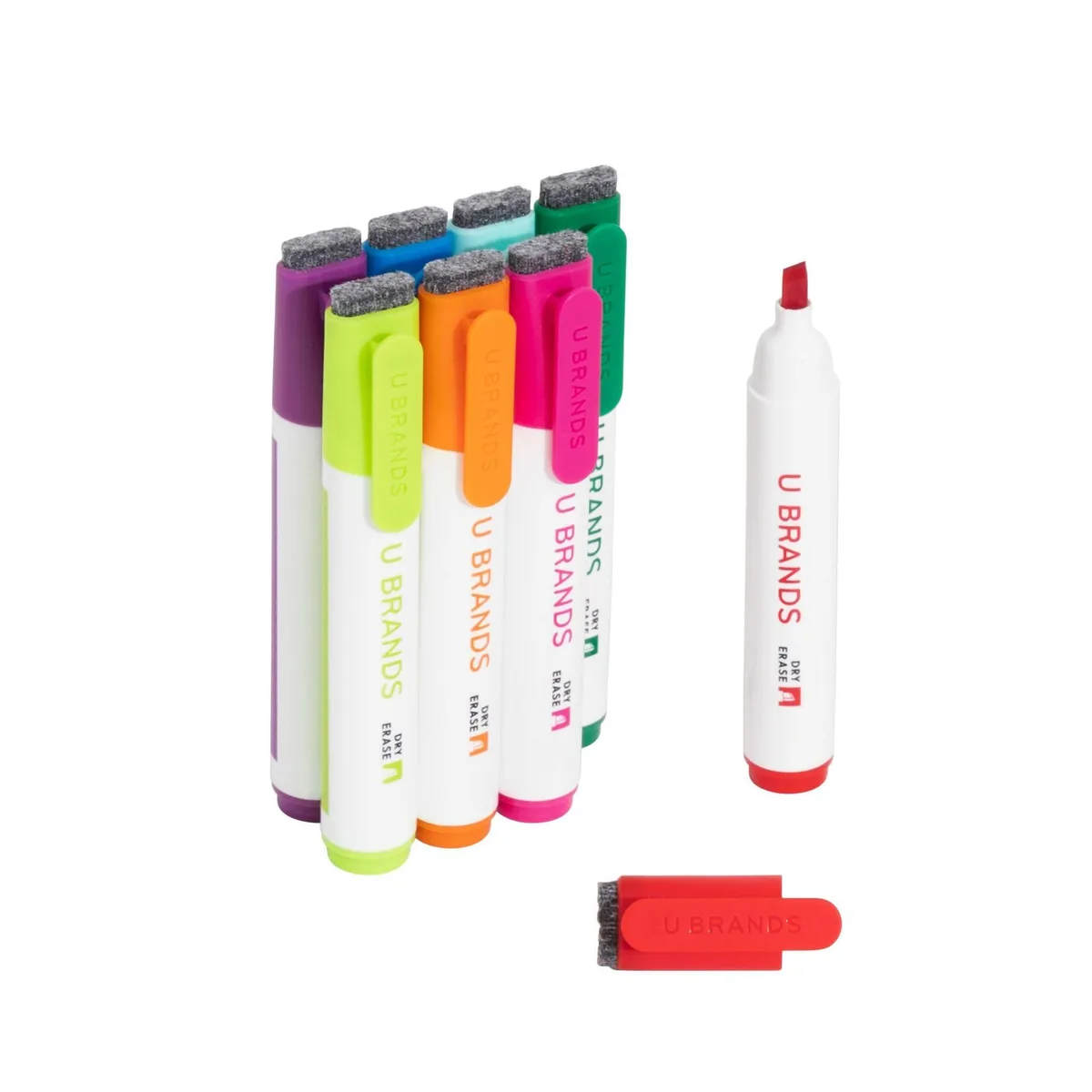 Dry Erase Markers Chisel Tip 8 Pack Assorted Colors — product photo