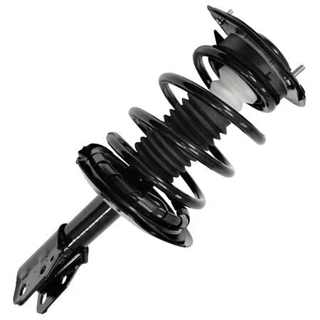 Silver front complete strut assembly with coil spring and top mount