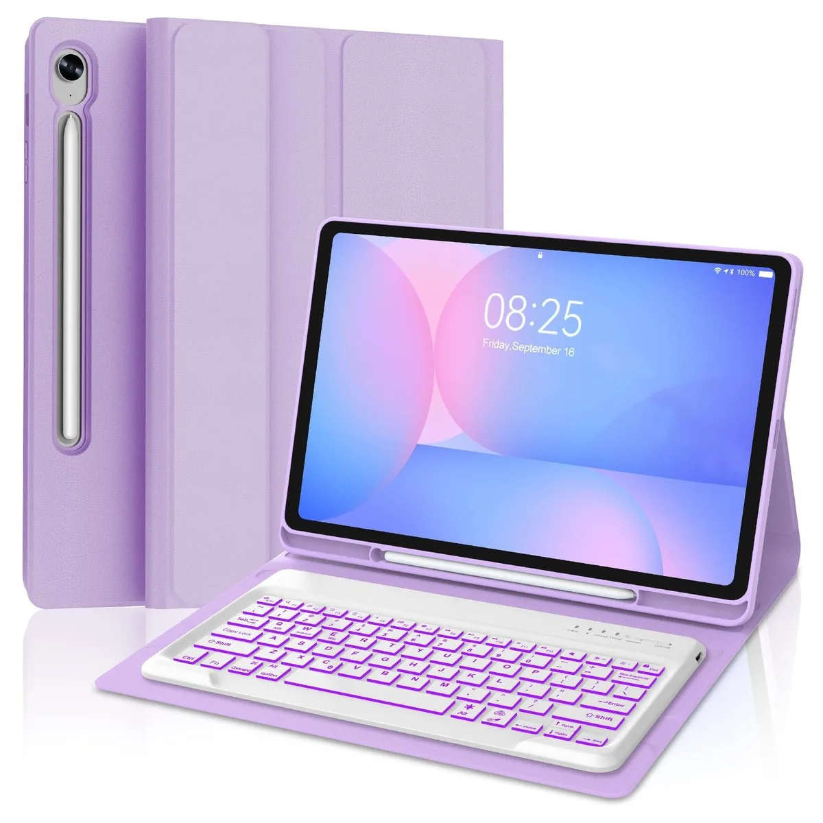 BESIGN BESIGN SM-X620 2 in 1 Accessory 13.1 2025 7-Color Backlight 81 Keys Purple — product photo