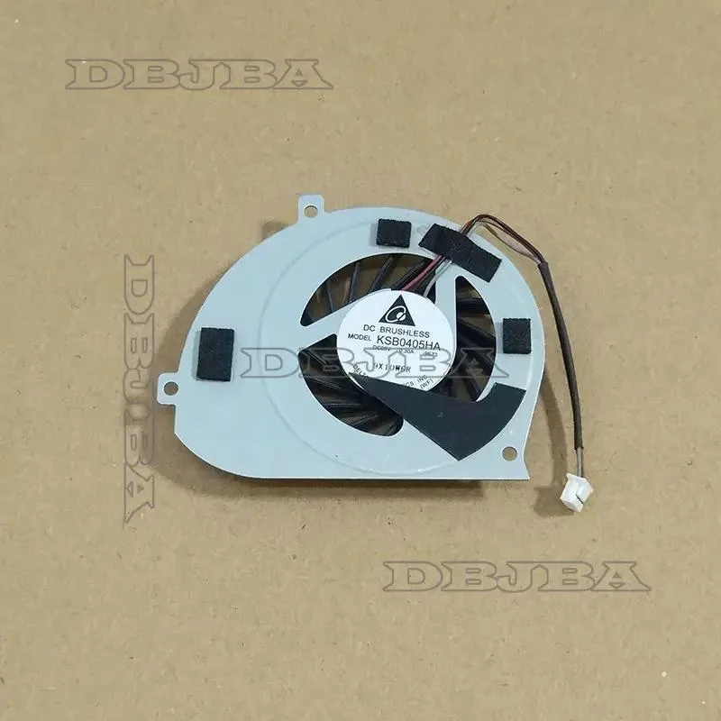 Small rectangular laptop cooling fan black plastic housing wire connector visible