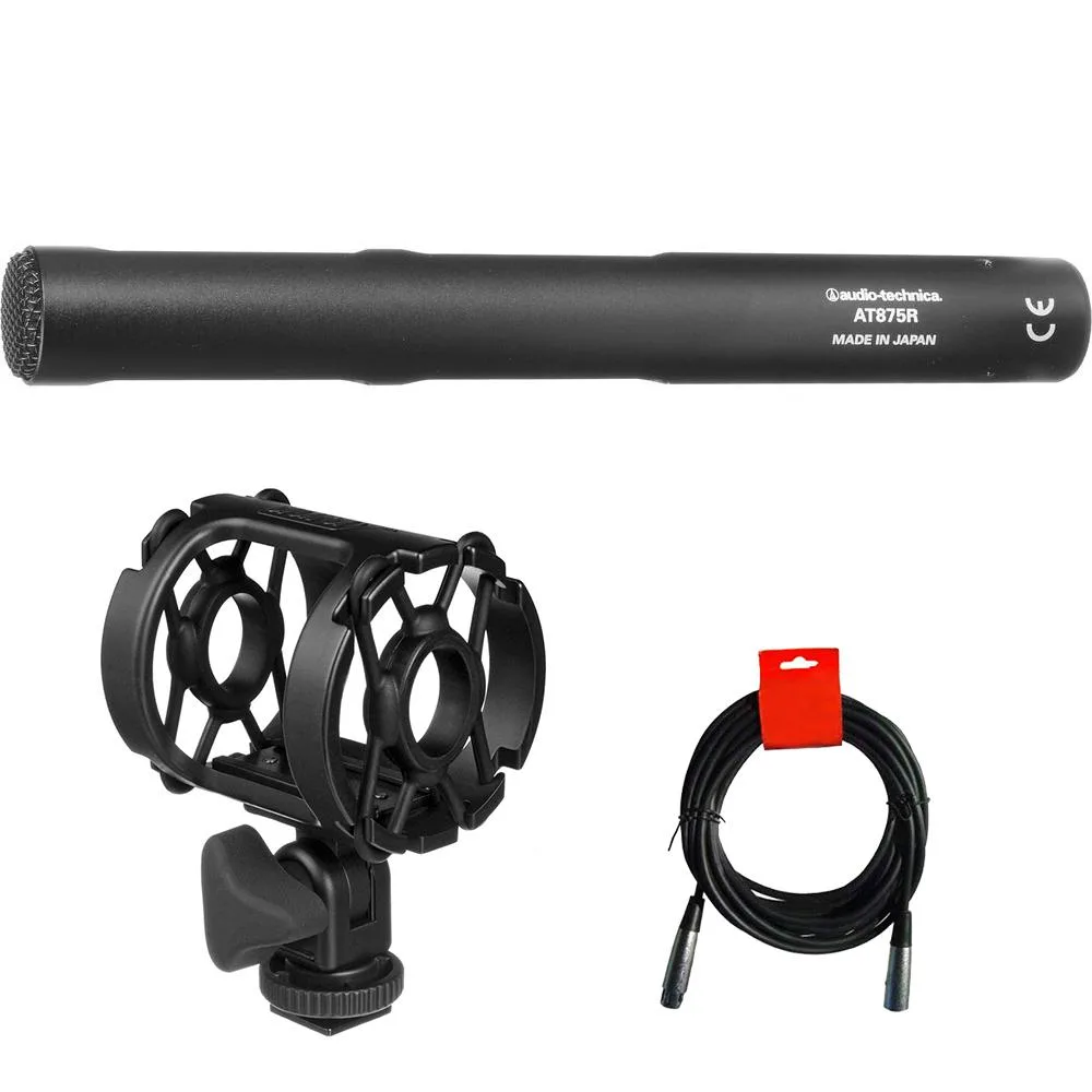 Audio-Technica Audio-Technica AT875R Shotgun Microphone Kit with Auray DUSM-1 Shockmount and 20' XLR Cable — product photo