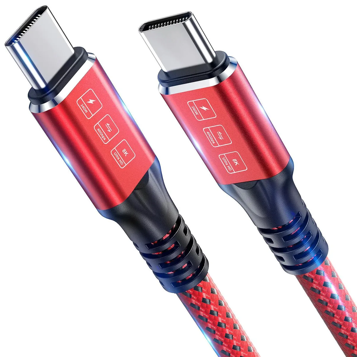 KEHIPI KEHIPI T4-Red-6 Thunderbolt 4 cable 6.6ft red — product photo