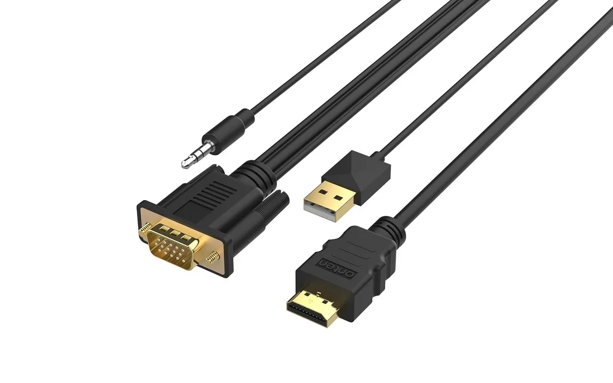 LORDWORLD LORDWORLD HDMI to VGA Converter with 3.5mm Audio Jack 3m — product photo