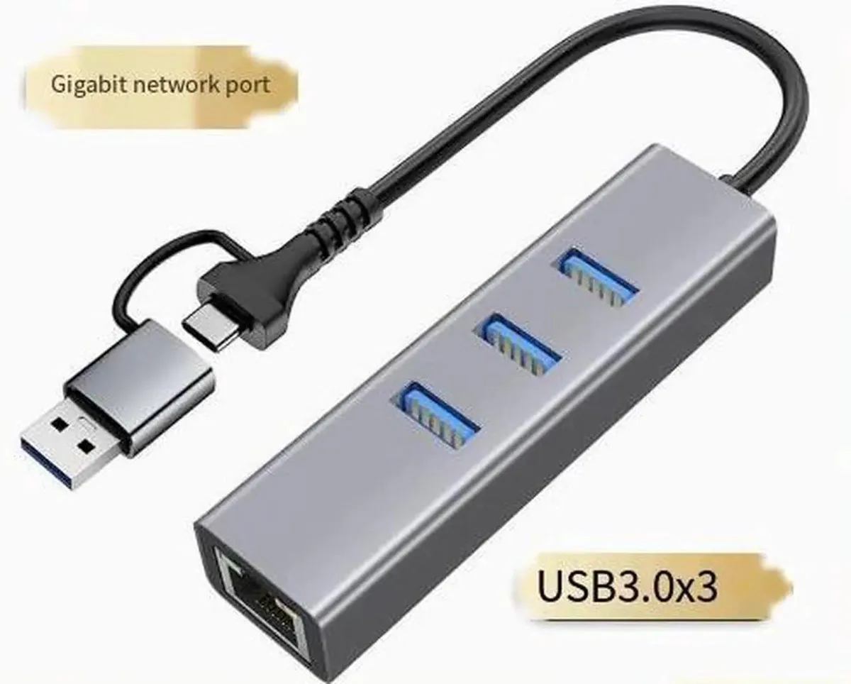 SMUGDESK SMUGDESK 4-in-1 USB-C Hub Gigabit Ethernet RJ45 USB 3.0 — product photo