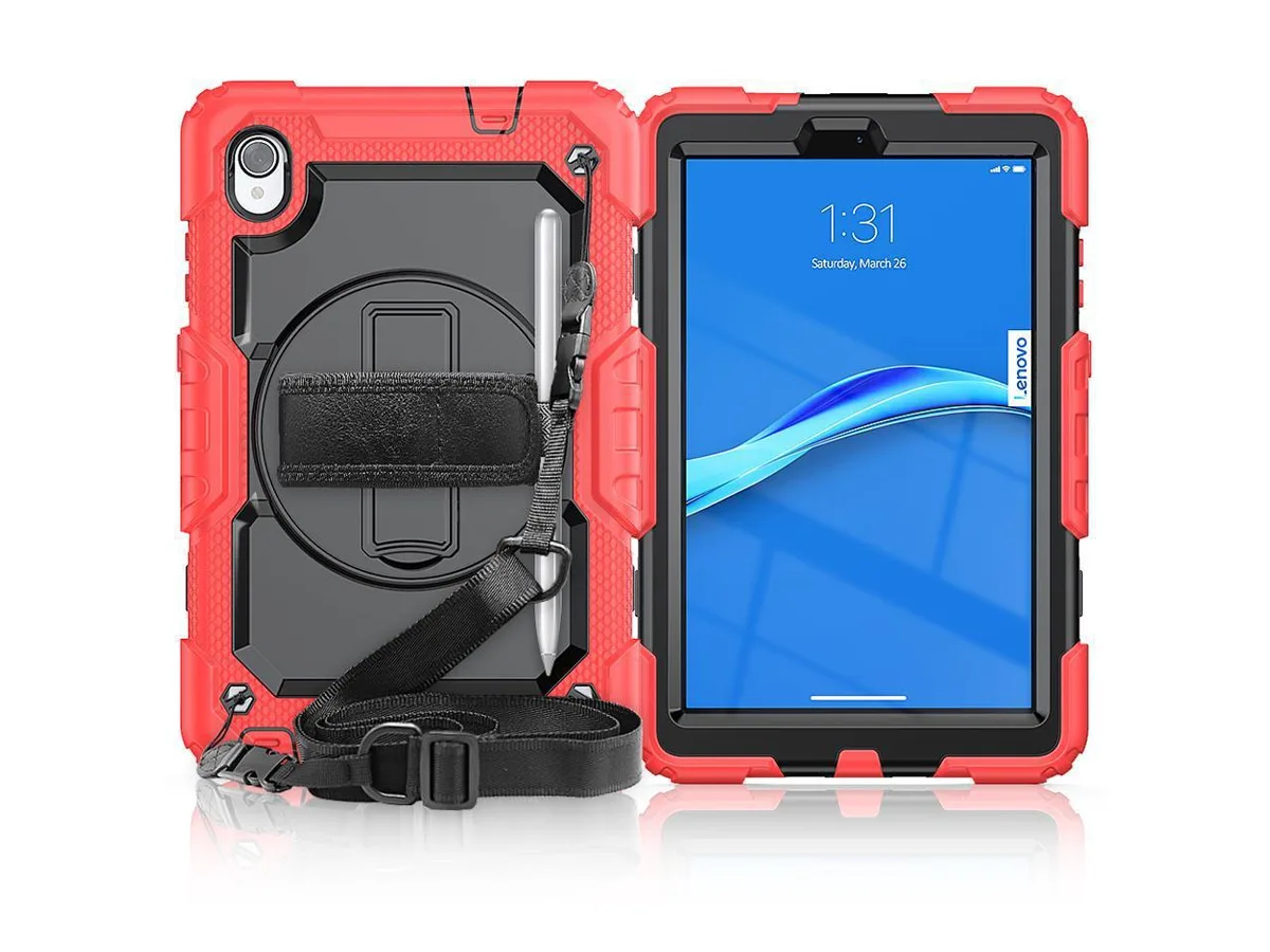 Werleo Werleo TB-8506F/8506X laptop case Red pen holder screen protector stand shoulder strap — product photo