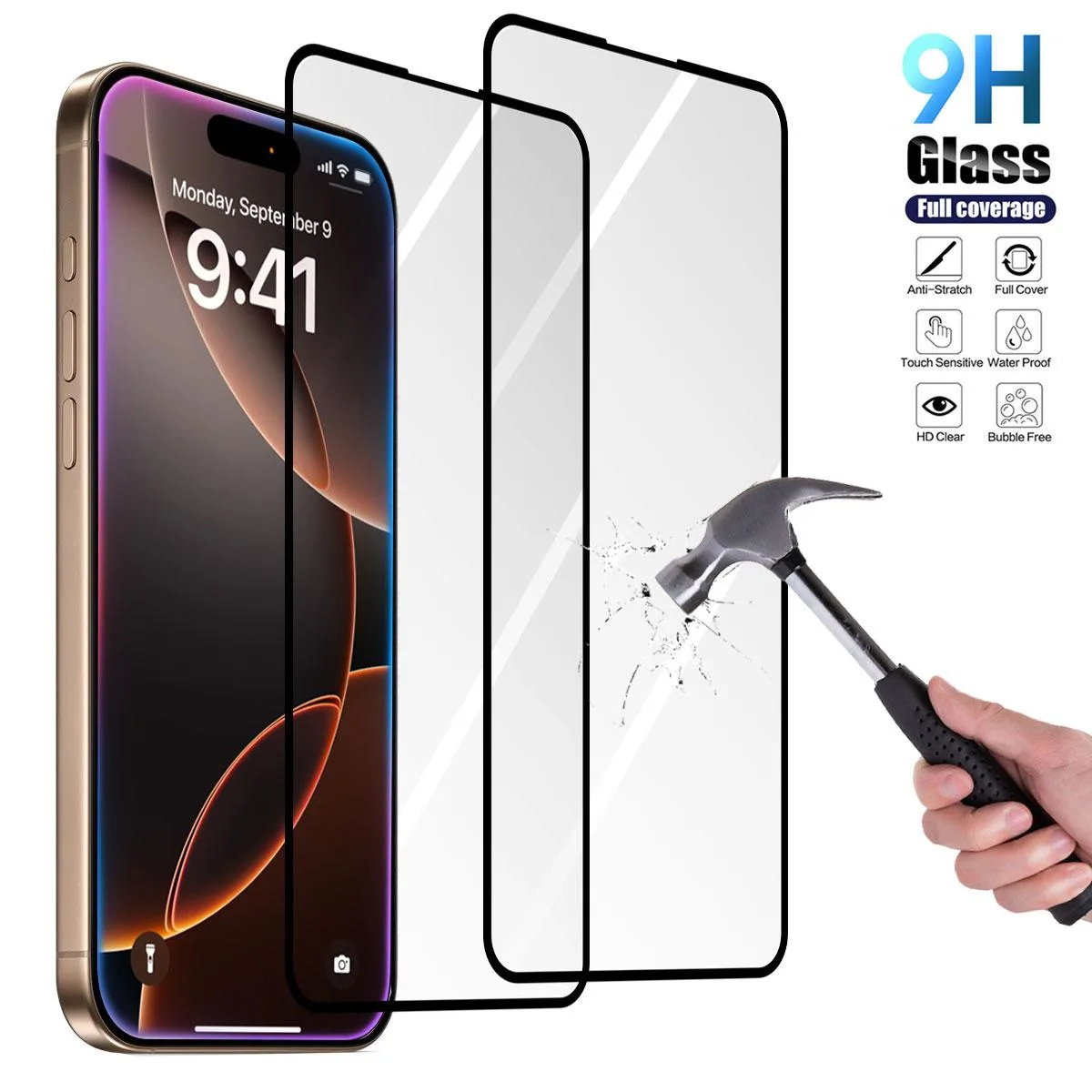SZYG SZYG 2-Pack Tempered Glass Screen Protector for iPhone 16 Pro Max — product photo