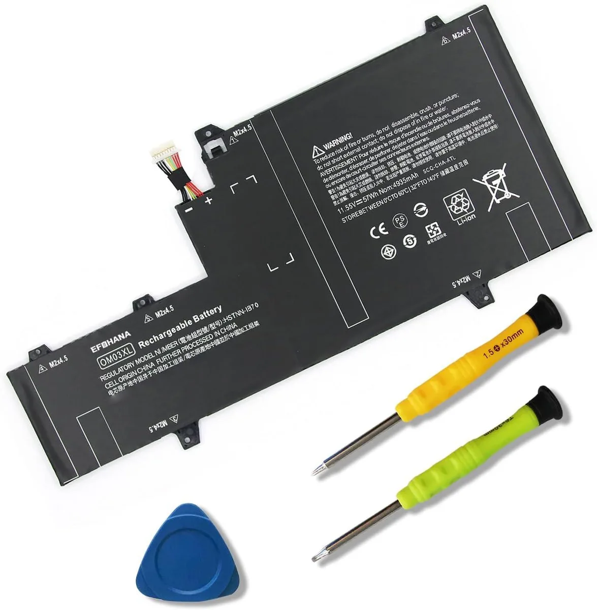 TAURKENAM TAURKENAM OM03XL laptop battery 11.55V 57Wh 4935mAh 3-Cells — product photo
