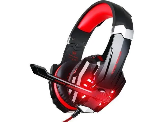 LORDWORLD LORDWORLD Stereo Gaming Headset 40mm 3.5mm Black-Red headphone — product photo