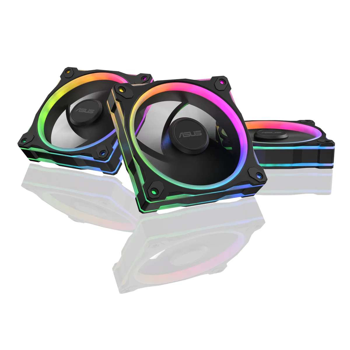 ASUS ASUS Prime MR120 ARGB 28mm 120mm Case Fan 3-Pack Black — product photo