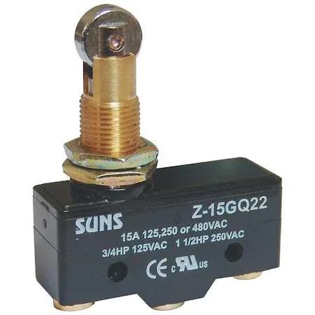 Value Brand Value Brand Snap Action Switch Panel Mount Plunger Roller Actuator 15A 480V SPDT — product photo