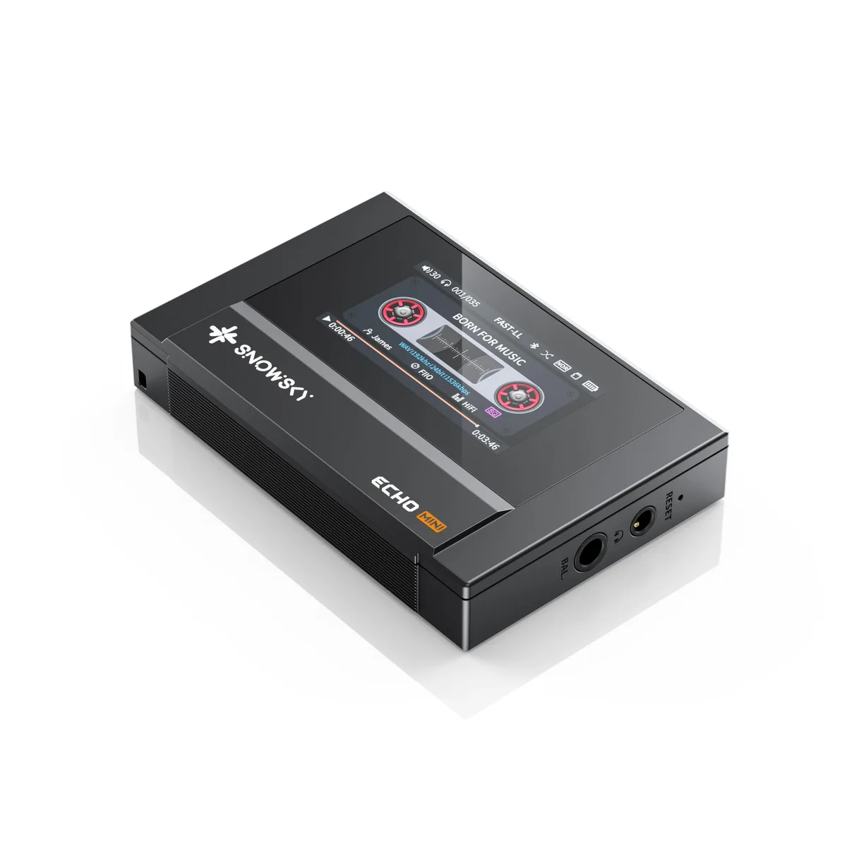 FiiO Echo Mini 8 GB MP3 Player Black 1.99 in IPS Bluetooth 5.3 3.5 4.4 mm — product photo