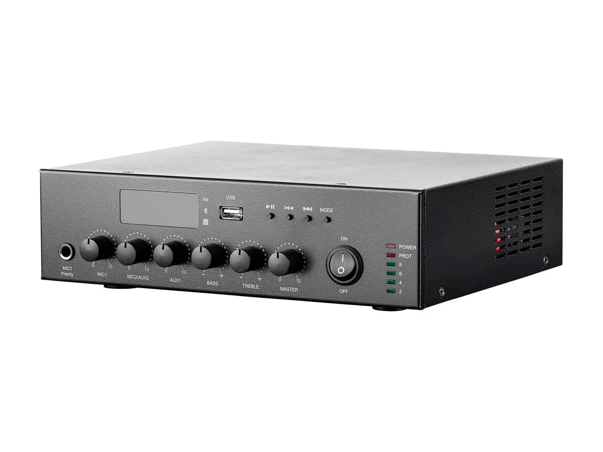 Monoprice Inc. Monoprice 136373 60W 3ch 100/70V Mixer Amp with MP3 FM Bluetooth — product photo