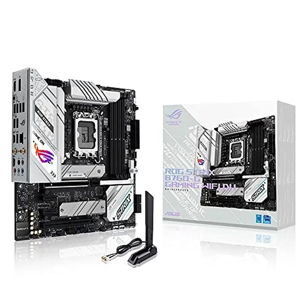 ASUS ASUS ROG STRIX B760-G GAMING WIFI D4 white mATX Intel motherboard — product photo