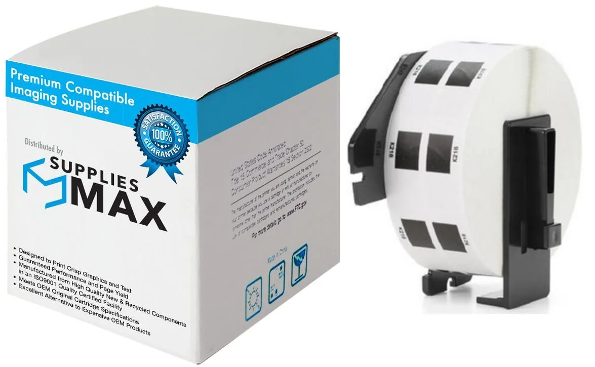 SuppliesMax SuppliesMax Brother DK-1218 White Round Label Tape 24mm 1000 labels — product photo