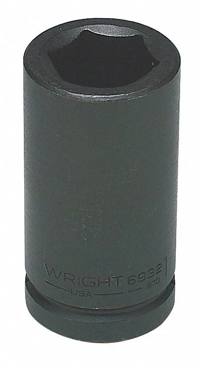 Wright Tool 69114 deep impact socket, black oxide finish, alloy steel