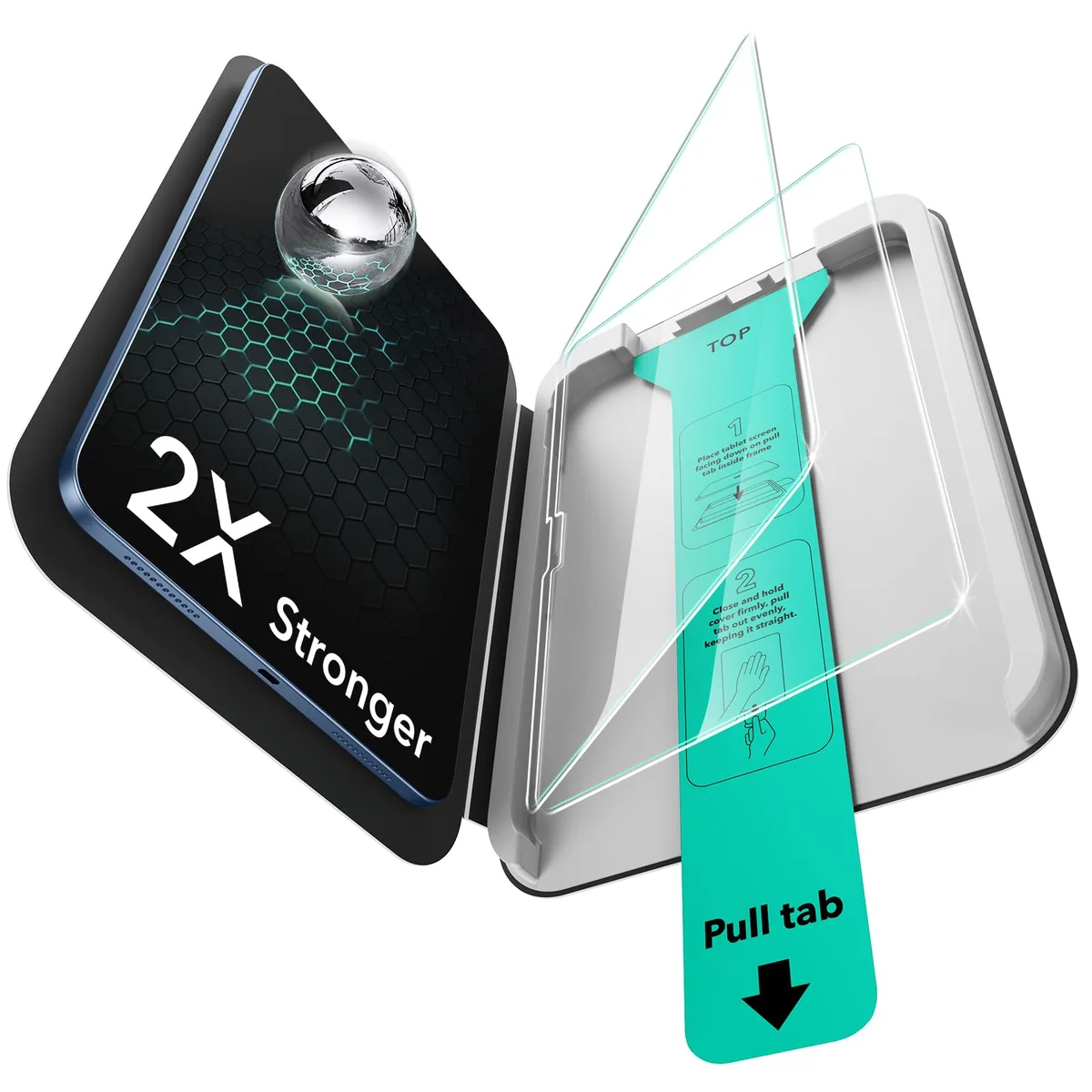  ESR 9H Tempered Glass Screen Protector for iPad 11th/10th Gen 11/10.9 2025/2022 UltraFit Tray — product photo