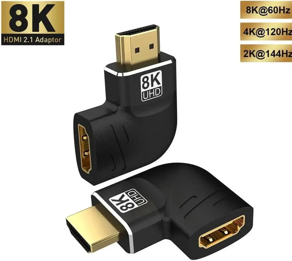Vszerda Vszerda 8K HDMI 90° & 270° Flat Adapter 2-Pack — product photo