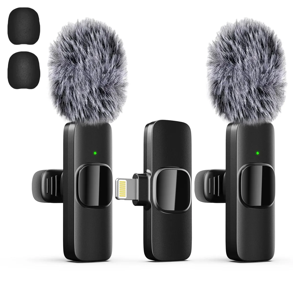  LIZHUZHONG K9 Wireless Lavalier Microphone 2 Pack Lightning — product photo