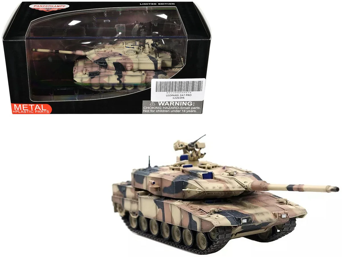 Panzerkampf Panzerkampf Leopard 2 A7+ Desert Camouflage 1/72 Diecast — product photo