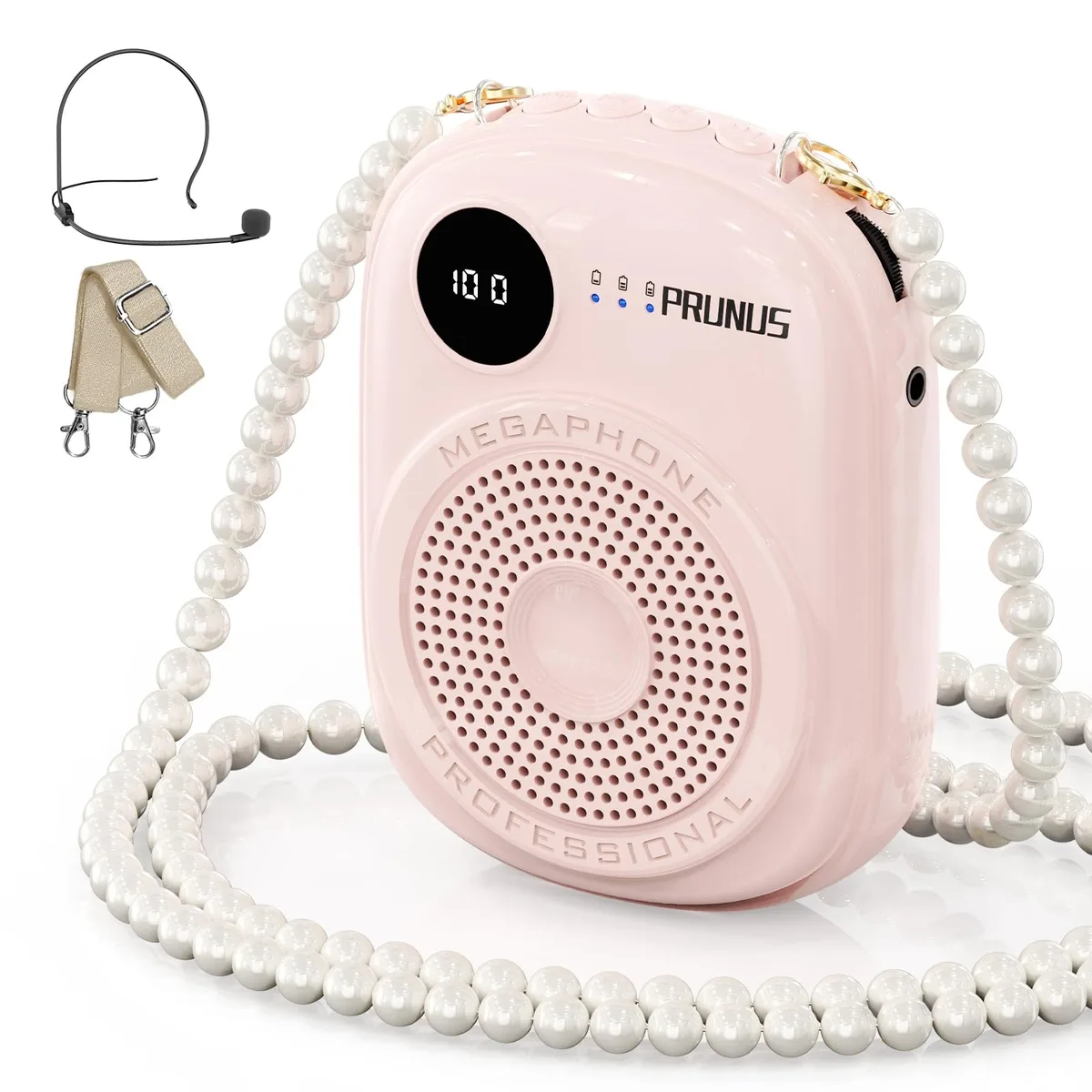 Pyle A18 live sound amplifier Pearl Chain Pink 10W 1800mAh — product photo