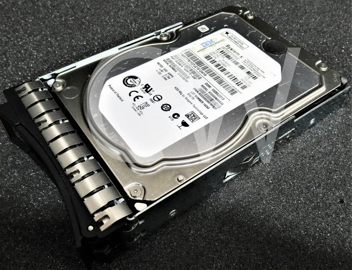 IBM IBM ST2000NM0033 2TB 7200RPM SATA 3.5" internal hard drive with System X caddy — product photo