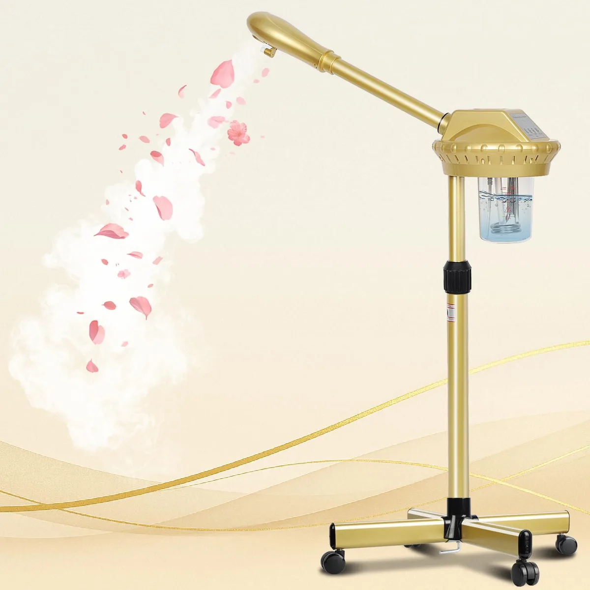 HSONBIUTY HS004 Facial Steamer Gold 650ml 36-51in 360° Nozzle — product photo
