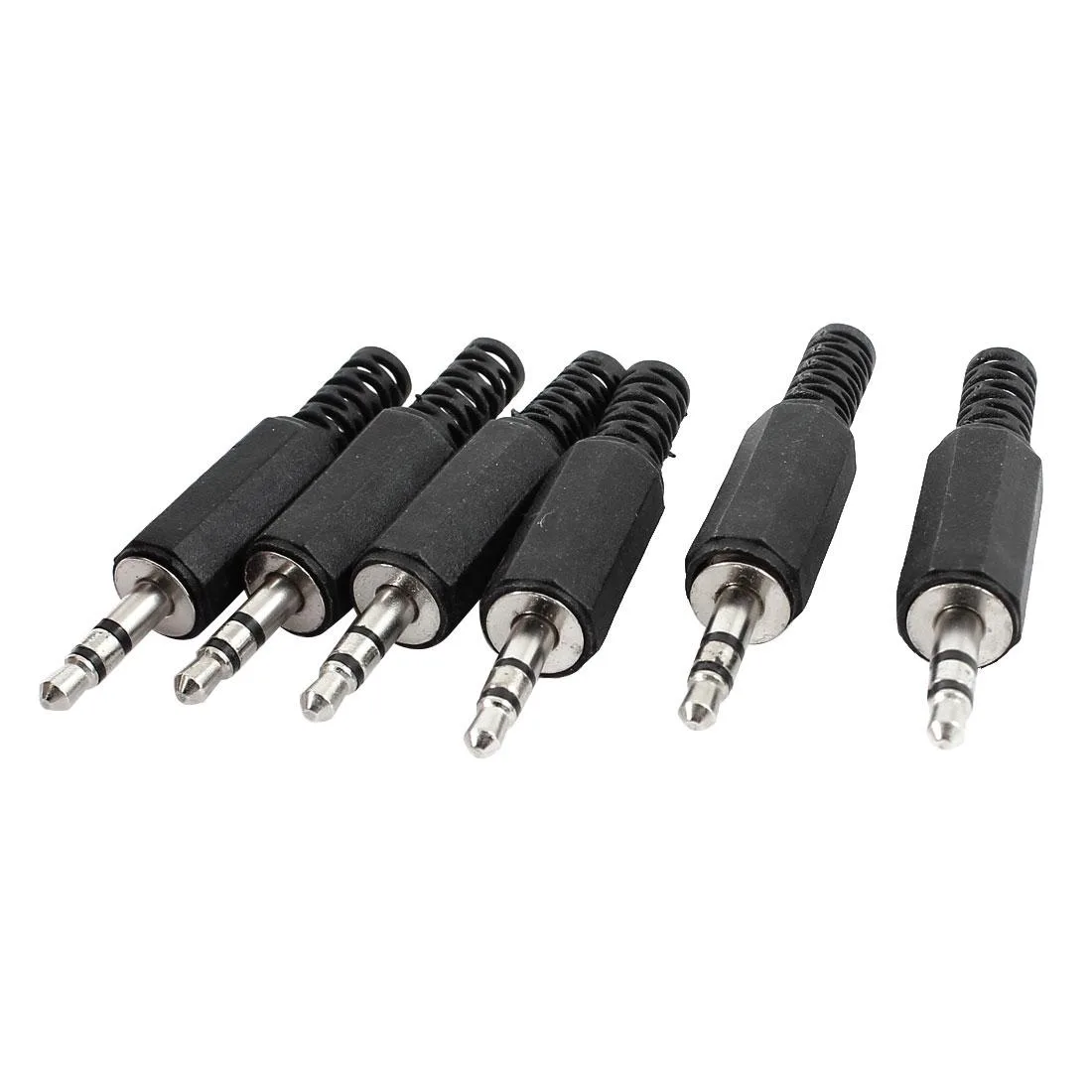Unique-Bargains Unique-Bargains 6 Pcs Black 3.5mm Male Plug Audio Connector Adapter — product photo