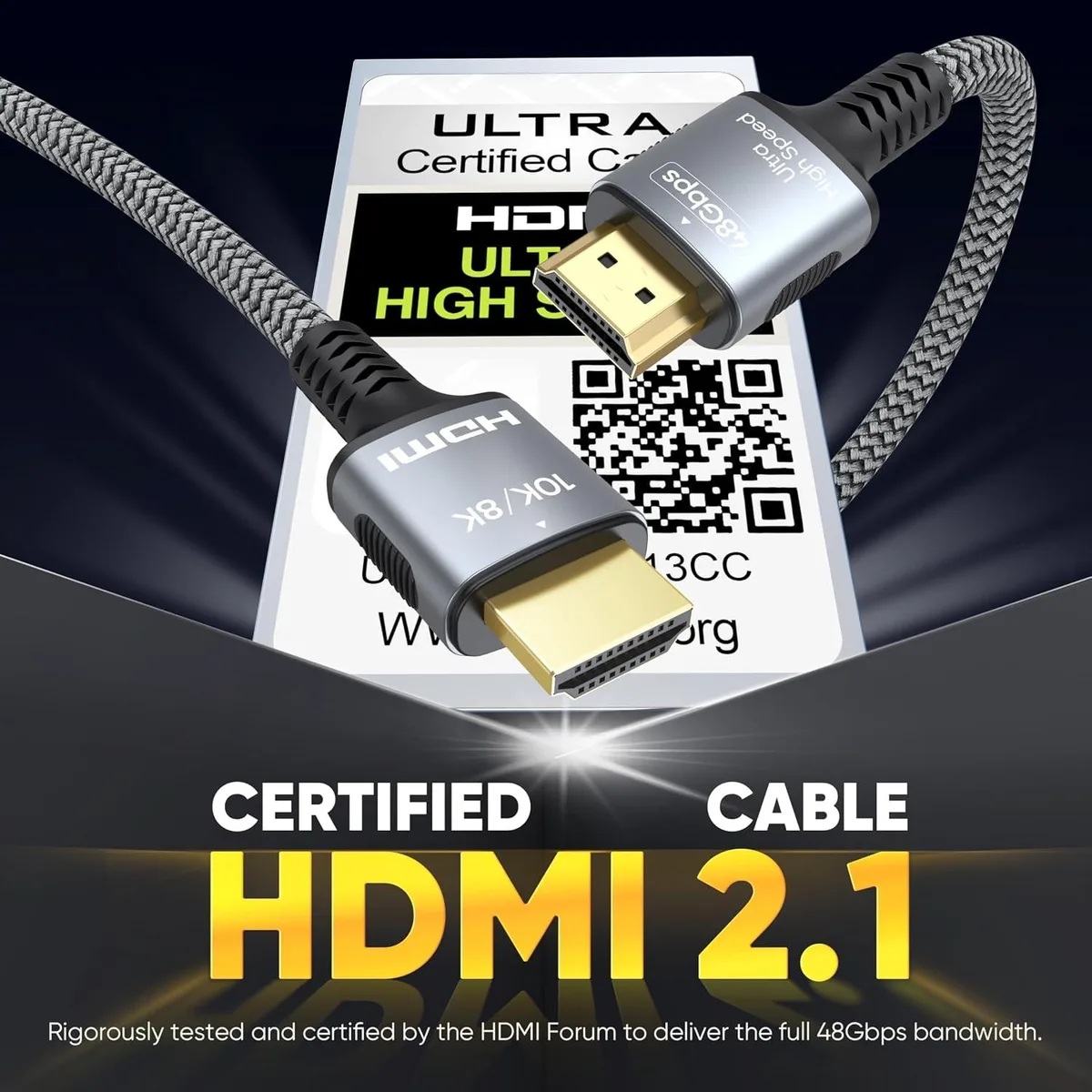 Keyence Keyence HDMI 2.1 cable 6ft 48Gbps 8K@60Hz 4K@144Hz eARC — product photo