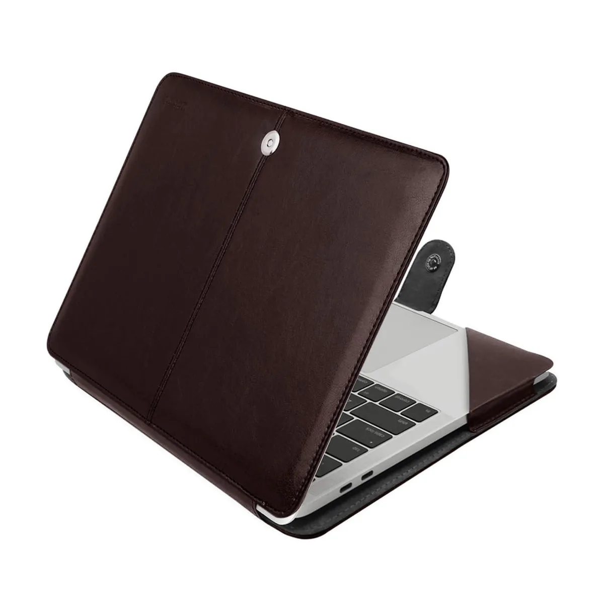 Mosiso Mosiso PU Leather Portfolio Stand Cover Chestnut Brown 13.6 inch — product photo