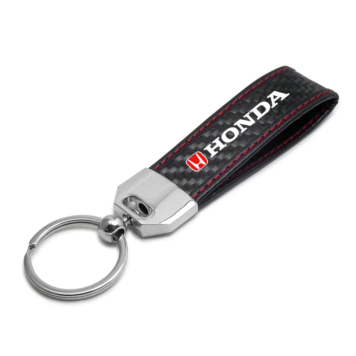 iPick Image, LLC iPick Image, LLC Honda Logo Red Stitch Carbon Fiber Key Chain — product photo