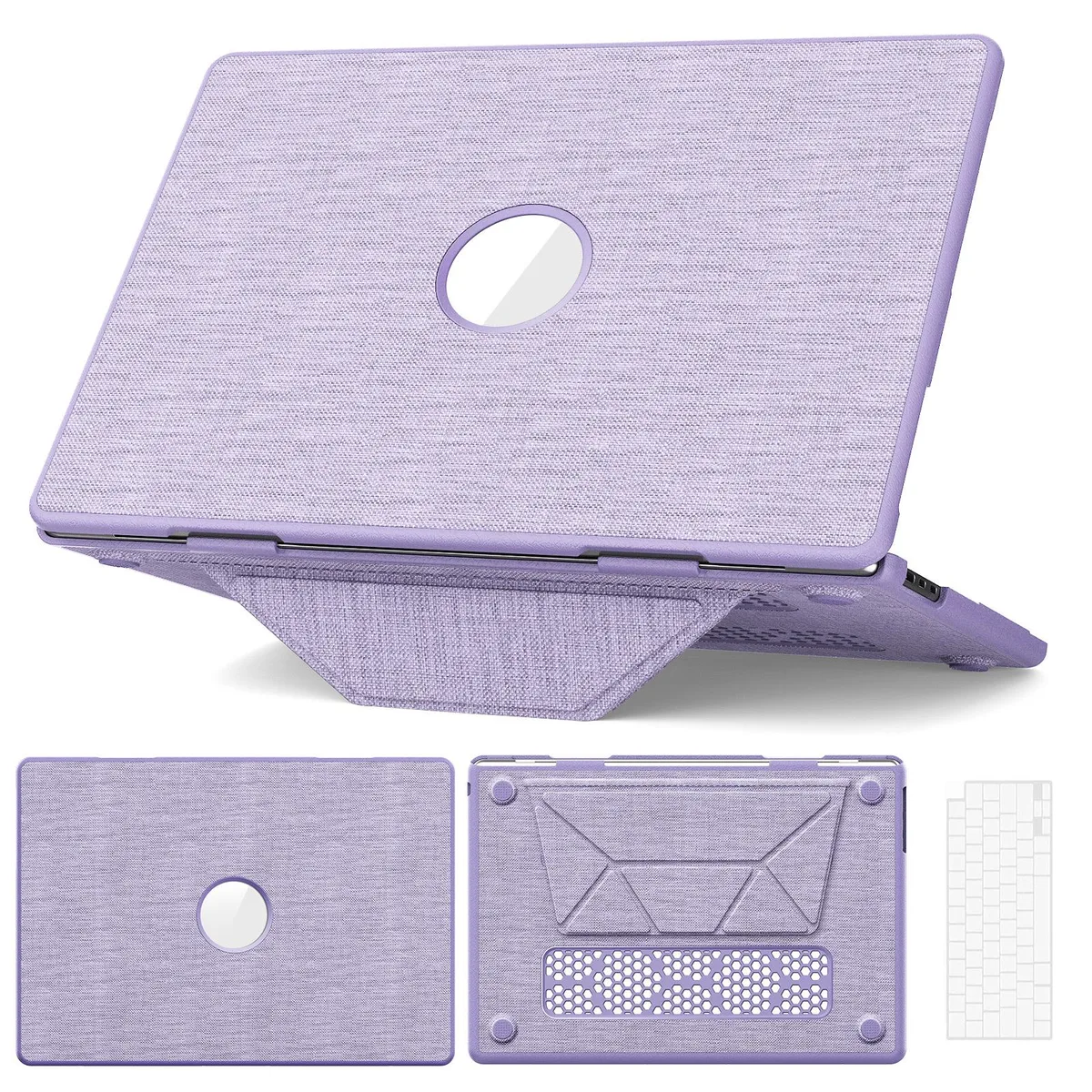 Werleo Werleo MacBook Air 15 2025 2024 2022 M4 M3 M2 A3241 A3114 A2941 Fabric Hard Shell Case Purple — product photo