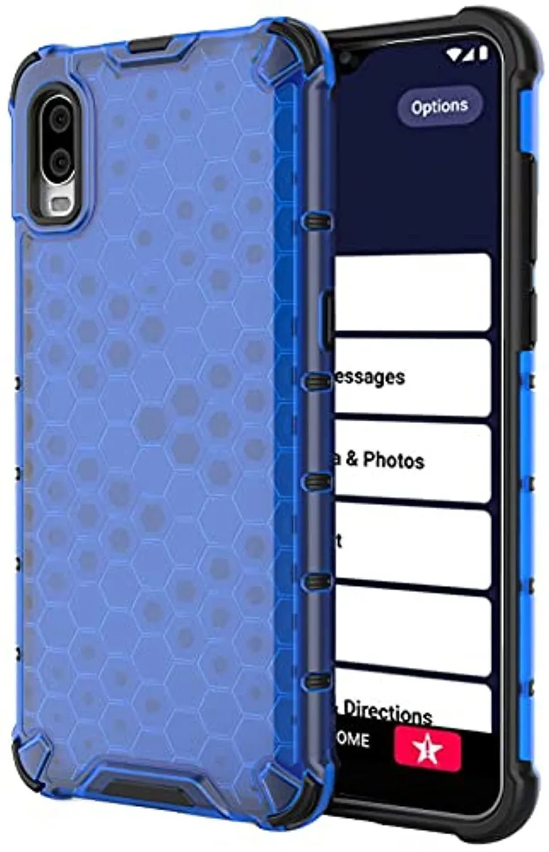 Nakedcellphone Nakedcellphone Honeycomb Hybrid Case for Lively Jitterbug Smart 3 (2021) Electric Blue — product photo