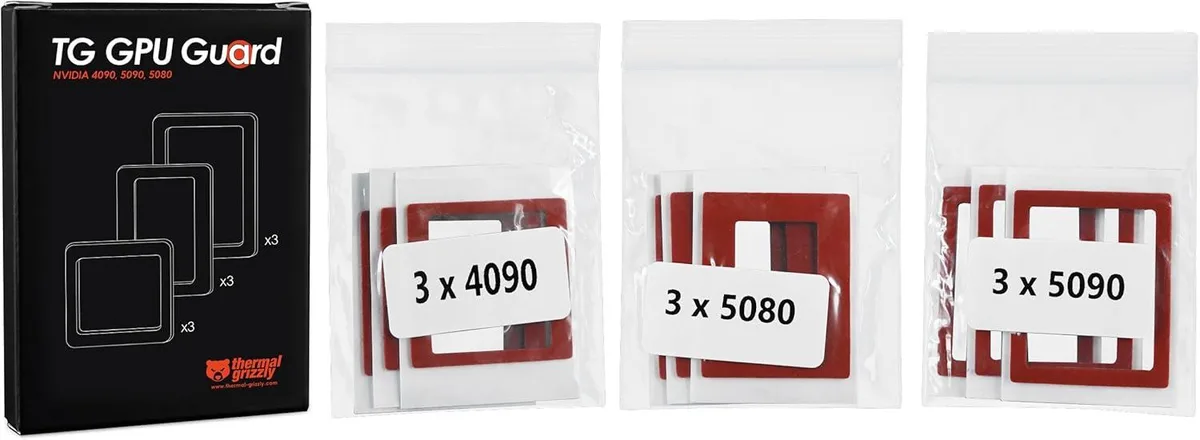 Thermal Grizzly Thermal Grizzly TG-GG-01 GPU Guard Gasket RTX 4090/5080/5090 9pcs — product photo