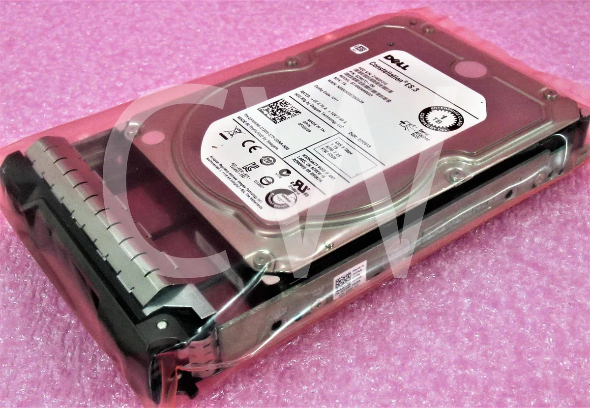 DELL DELL ST1000NM0023 1TB 7200RPM SAS 3.5" internal hard drive with caddy — product photo