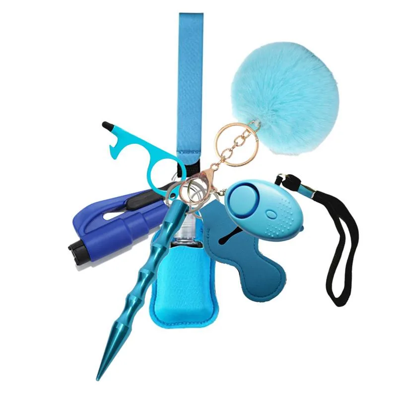 PUEZOKLY PUEZOKLY Safety Keychain Set 9pcs Blue — product photo