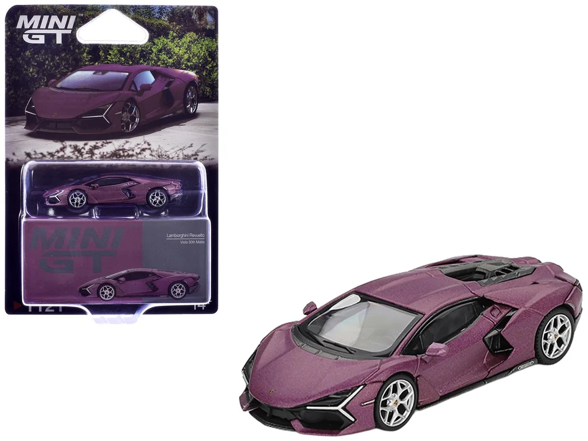 Mini GT Mini GT Lamborghini Revuelto Viola 30th Matt Purple Metallic Limited Edition 1/64 Diecast Hobby Collectible — product photo