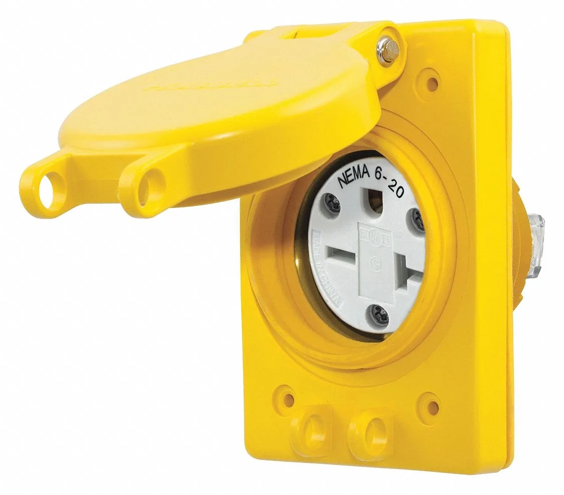 Hubbell Incorporated Hubbell Incorporated HBL60W48 60A 48V Watertight Receptacle 250V — product photo