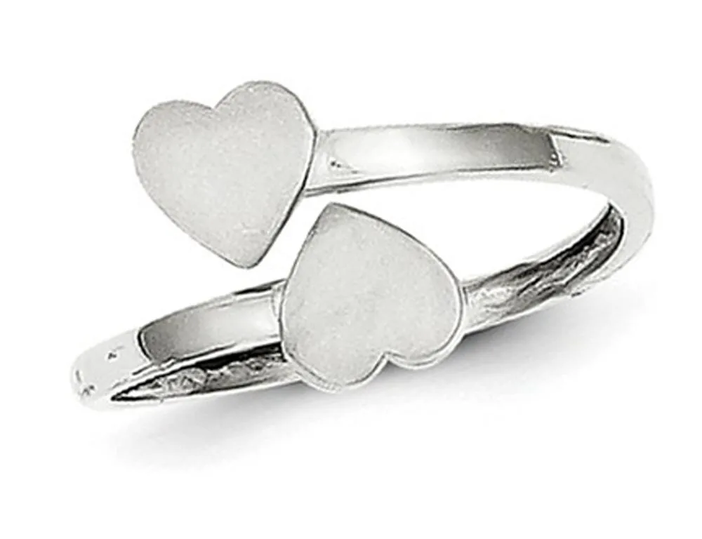 Gem &amp; Harmony Gem &amp; Harmony 14K White Gold Double Heart Ring — product photo