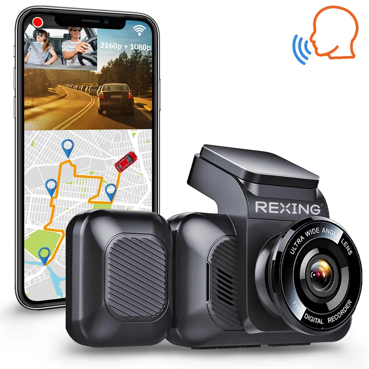 Rexing Rexing V5C 4K 3840x2160 1080p Cabin onboard camera system — product photo