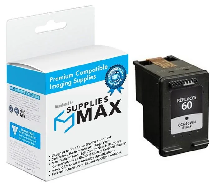 SuppliesMax SuppliesMax HP CC640WN Black Inkjet Cartridge 200 Pages — product photo