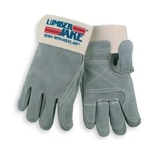 Memphis Memphis 1735L Leather Gloves Safety Cuff L Gray Pair Personal Protective Equipment — product photo