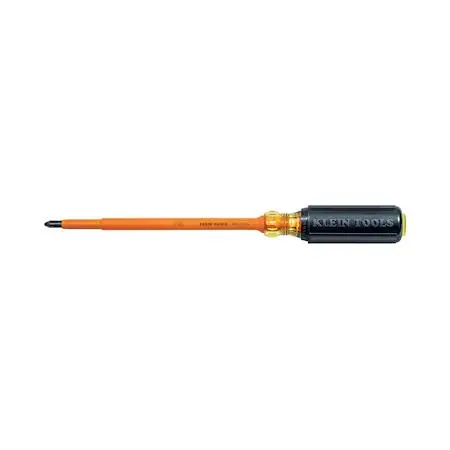 Klein Tools 6037INS insulated screwdriver with black oxide tip and orange insulated shank