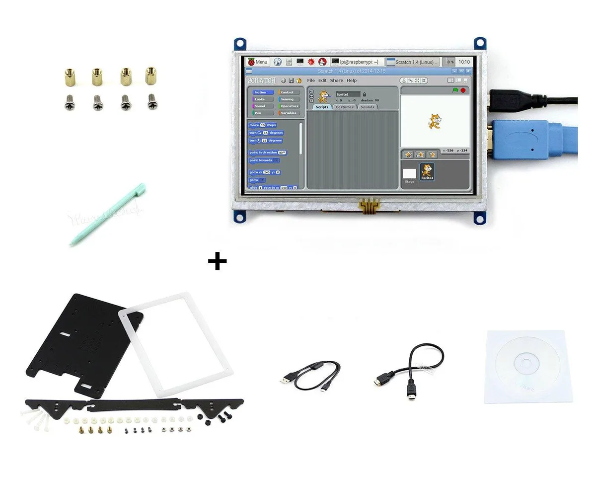 LORDWORLD LORDWORLD 5 inch 800x480 Resistive Touch LCD Monitor — product photo