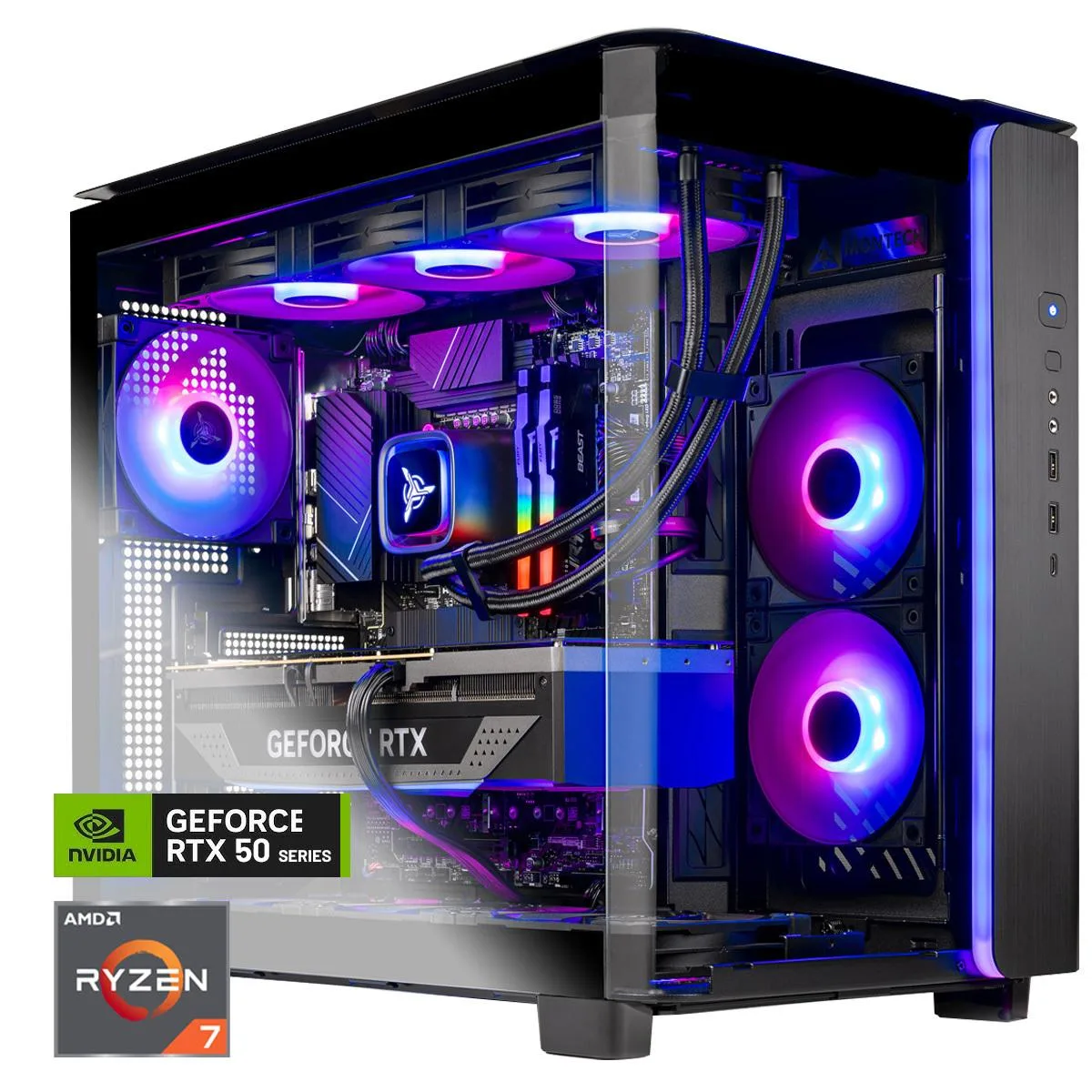 Skytech Skytech ST-KING95-1676-B-AL Gaming PC Ryzen 7 9700X RTX 5080 32GB DDR5 2TB NVMe — product photo