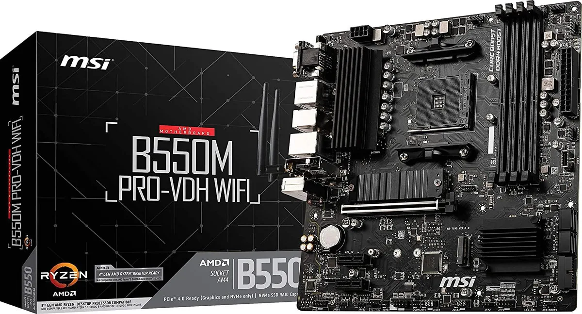 MSI MSI B550M PRO-VDH WIFI6 AMD motherboard — product photo