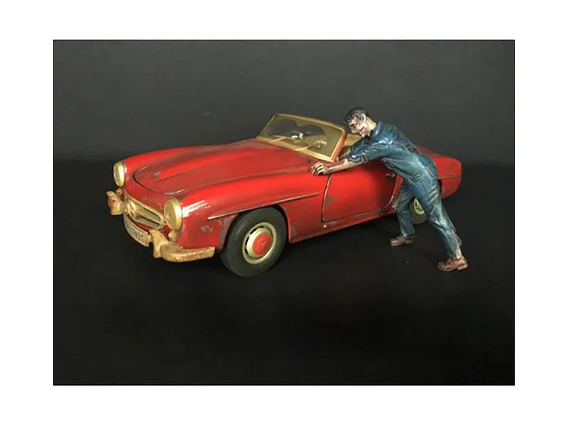 American Diorama American Diorama Zombie Mechanic Figurine IV 1/24 Scale 2.75in 38300 — product photo