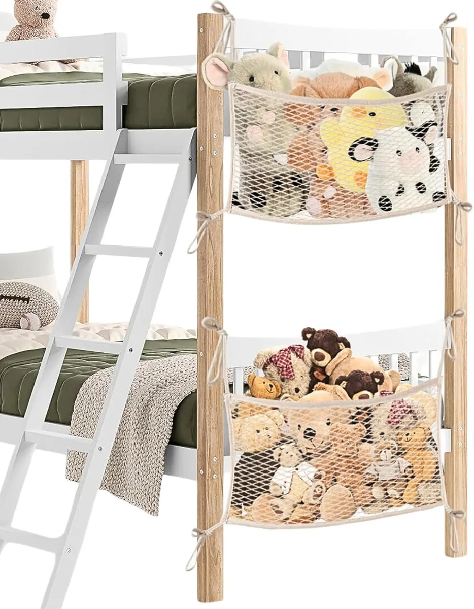 Ofiray-home Ofiray-home 2-Pack Toy Storage Net Beige 35x14 in — product photo