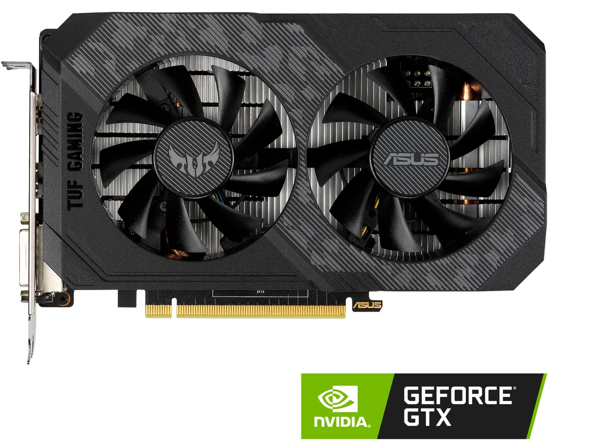 ASUS ASUS TUF-GTX1650-4GD6-P-G GeForce GTX 1650 graphics card — product photo