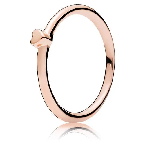 PANDORA Rose ring with interlocking heart puzzle design in sterling silver